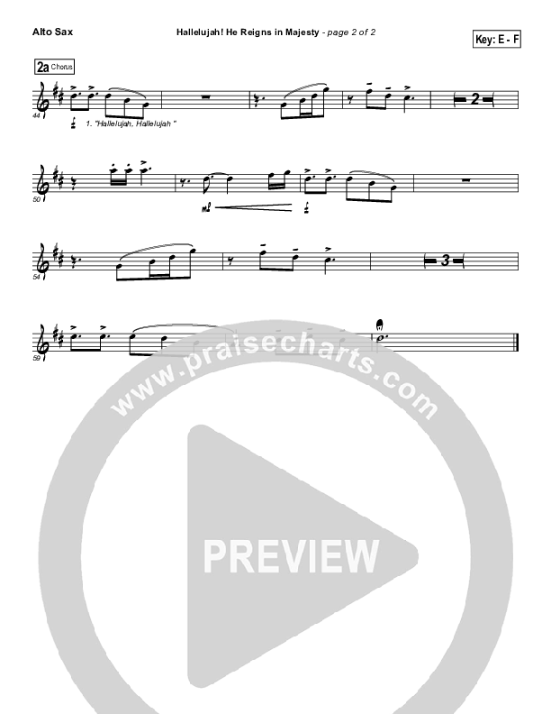 Hallelujah He Reigns Alto Sax (Dennis Jernigan)
