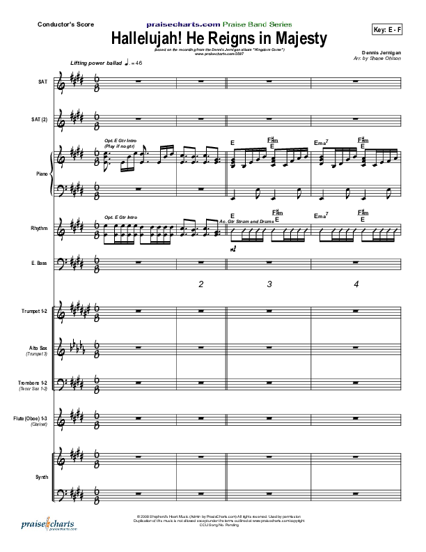 Hallelujah He Reigns Orchestration (Dennis Jernigan)