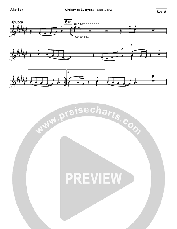 Christmas Everyday Alto Sax (Unspoken)