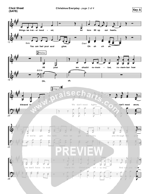 Christmas Everyday Choir Vocals (SATB) (Unspoken)