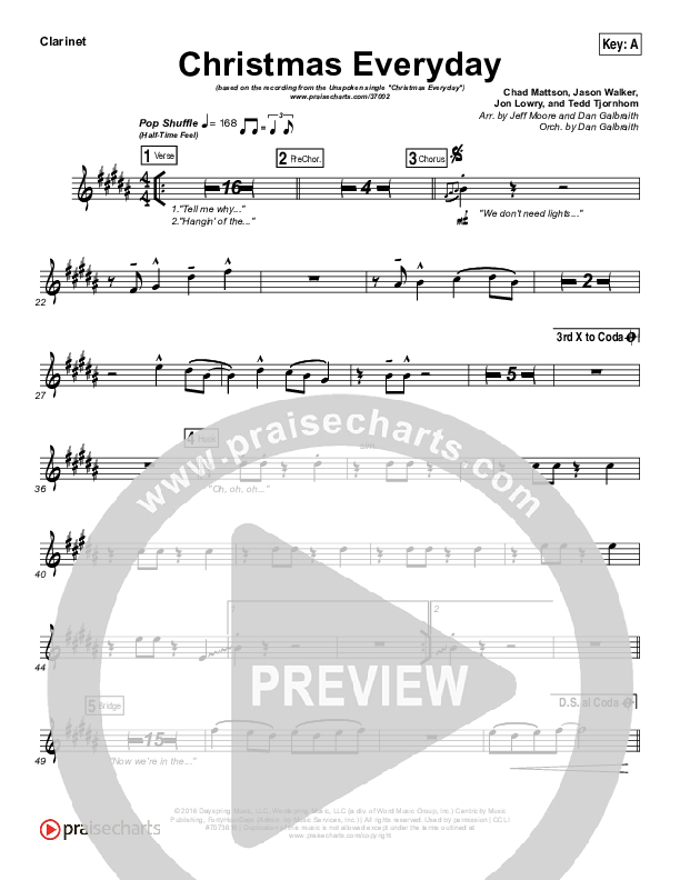 Christmas Everyday Clarinet (Unspoken)