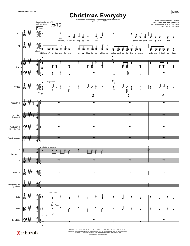 Christmas Everyday Conductor's Score (Unspoken)