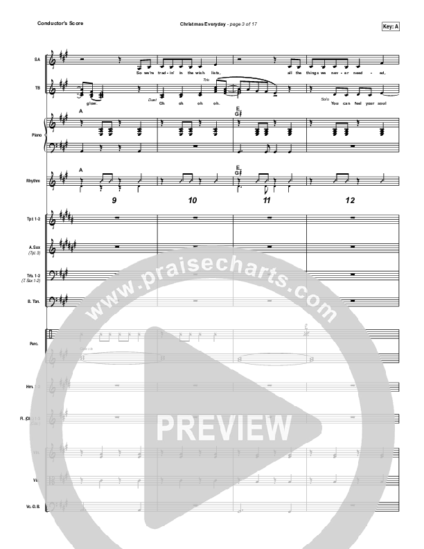 Christmas Everyday Conductor's Score (Unspoken)