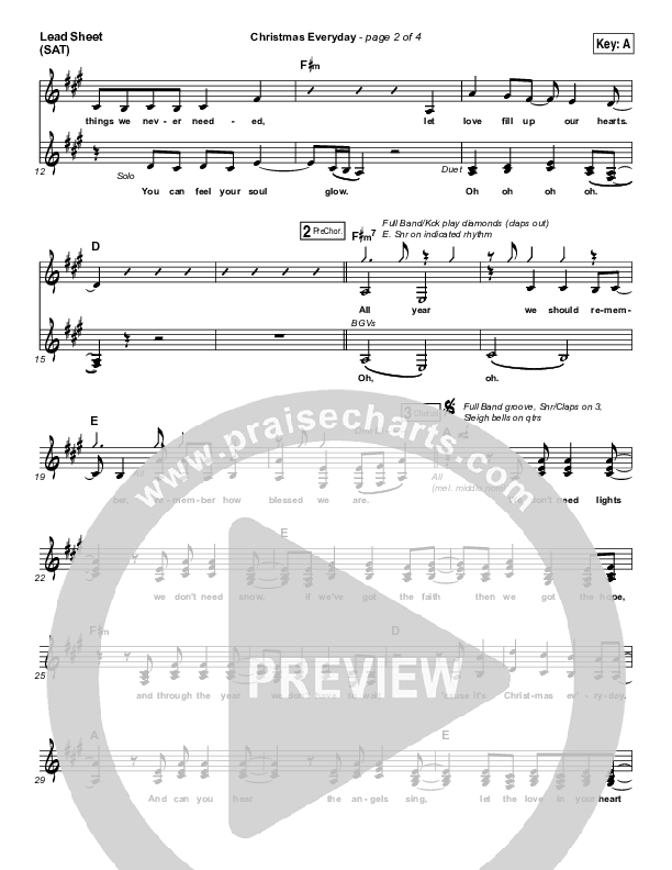 Christmas Everyday Lead Sheet (SAT) (Unspoken)