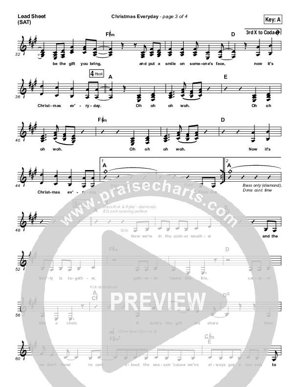 Christmas Everyday Lead Sheet (SAT) (Unspoken)