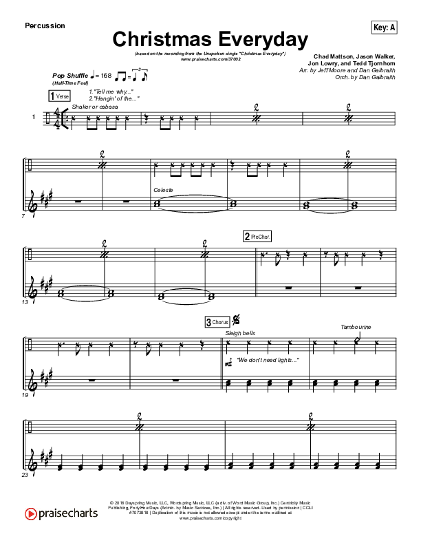 Christmas Everyday Percussion (Unspoken)