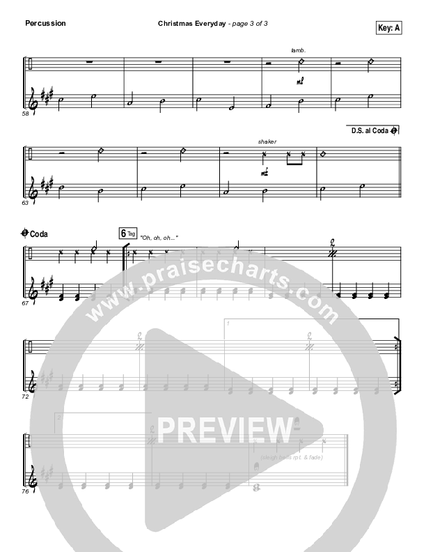 Christmas Everyday Percussion (Unspoken)