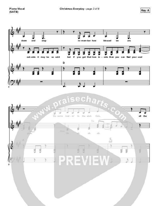 Christmas Everyday Piano/Vocal (SATB) (Unspoken)