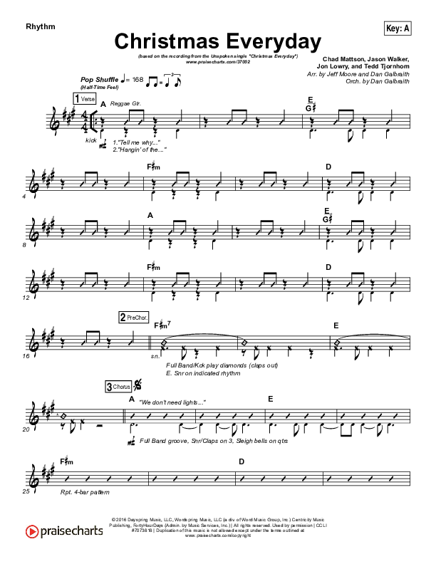 Christmas Everyday Rhythm Chart (Unspoken)