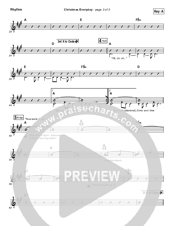 Christmas Everyday Rhythm Chart (Unspoken)