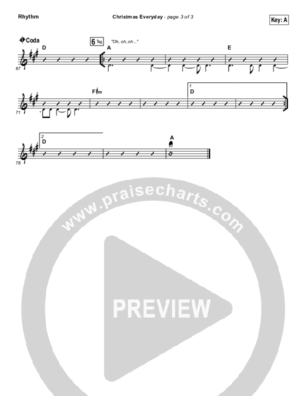 Christmas Everyday Rhythm Chart (Unspoken)