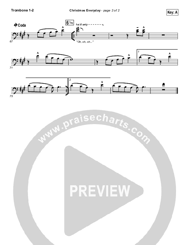 Christmas Everyday Trombone 1/2 (Unspoken)