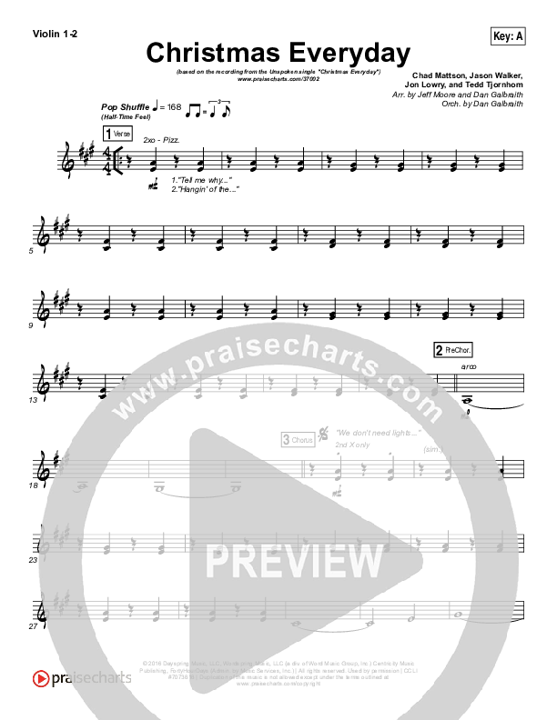 Christmas Everyday Violin 1/2 (Unspoken)