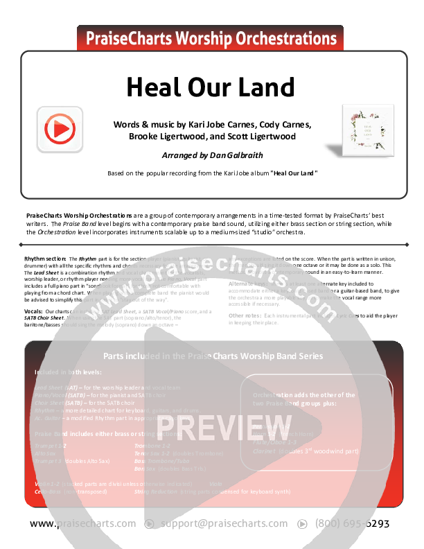 Heal Our Land Orchestration (Kari Jobe)