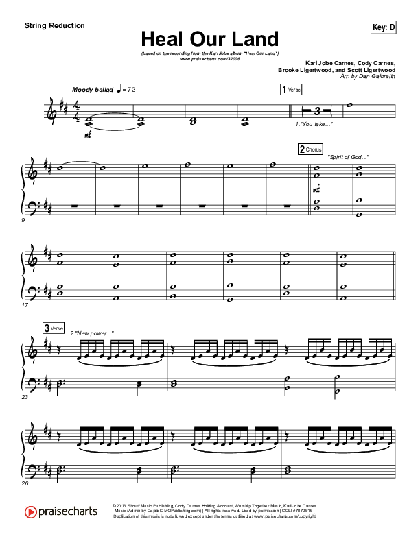 Heal Our Land Synth Strings (Kari Jobe)