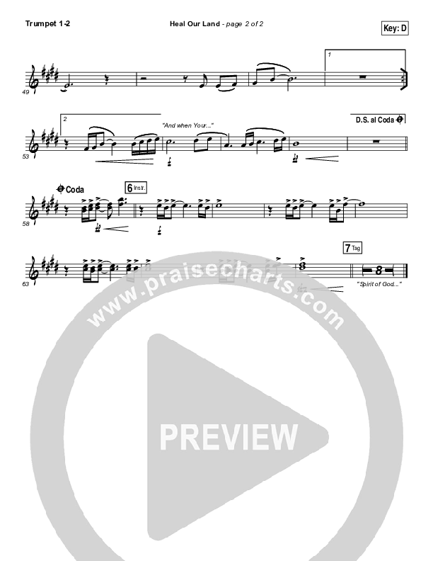 Heal Our Land Trumpet 1,2 (Kari Jobe)