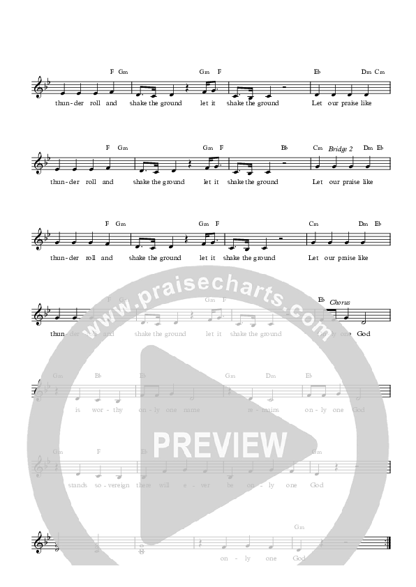 Only One God Lead Sheet (Chris Quilala)