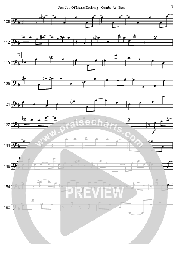 Jesu Joy Of Man's Desiring (Instrumental) Bass Guitar (David Arivett)