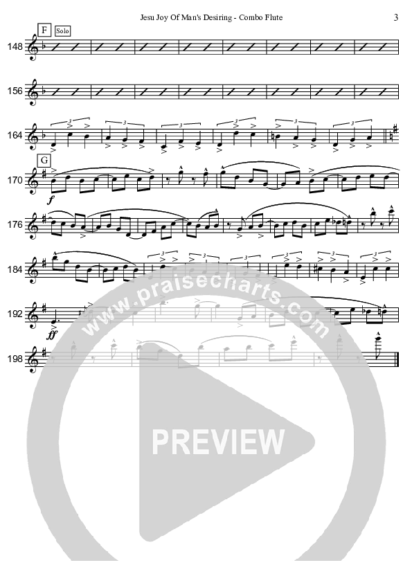 Jesu Joy Of Man's Desiring (Instrumental) Flute (David Arivett)