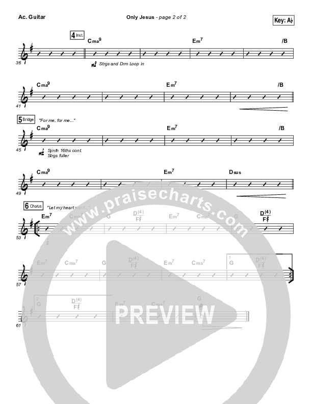 Only Jesus Acoustic Guitar (Brian Johnson / Jenn Johnson)