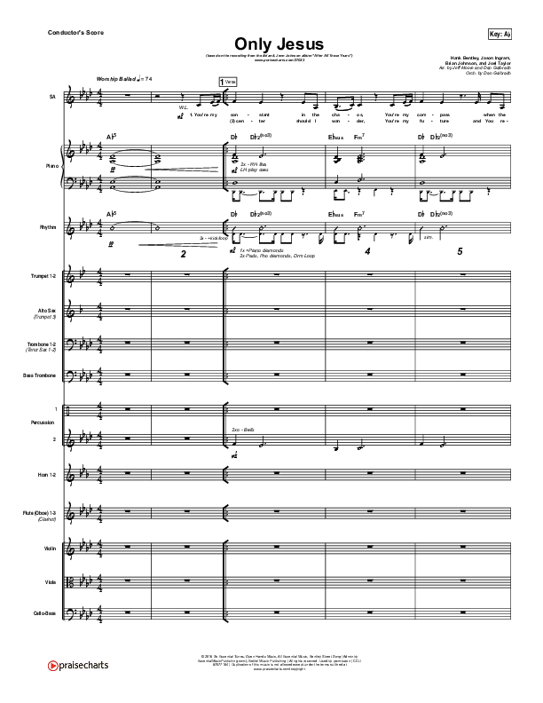 Only Jesus Conductor's Score (Brian Johnson / Jenn Johnson)