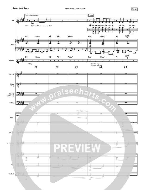 Only Jesus Conductor's Score (Brian Johnson / Jenn Johnson)