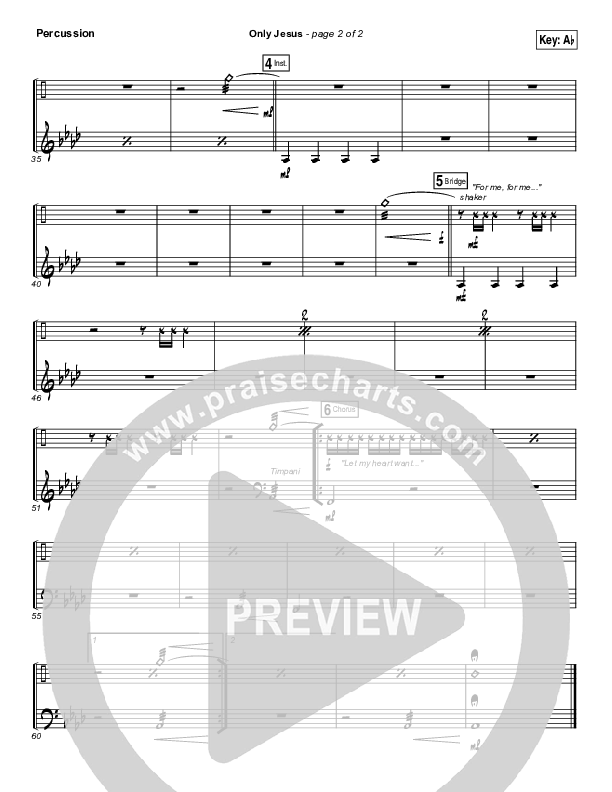 Only Jesus Percussion (Brian Johnson / Jenn Johnson)