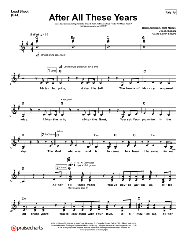 After All These Years Lead (SAT) (Brian Johnson / Jenn Johnson)