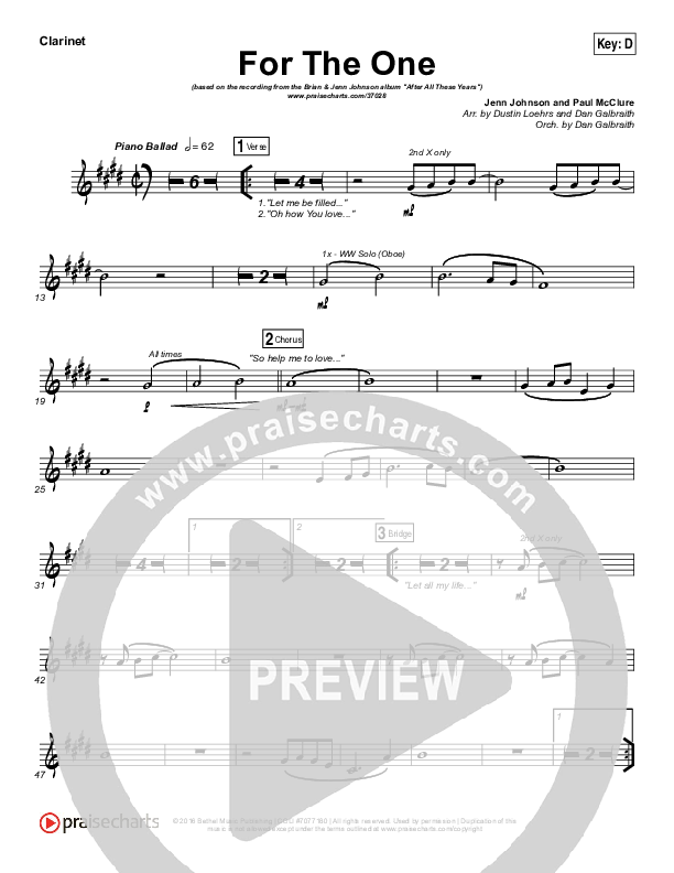 For The One Wind Pack (Brian Johnson / Jenn Johnson)