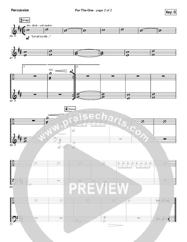 For The One Percussion (Brian Johnson / Jenn Johnson)