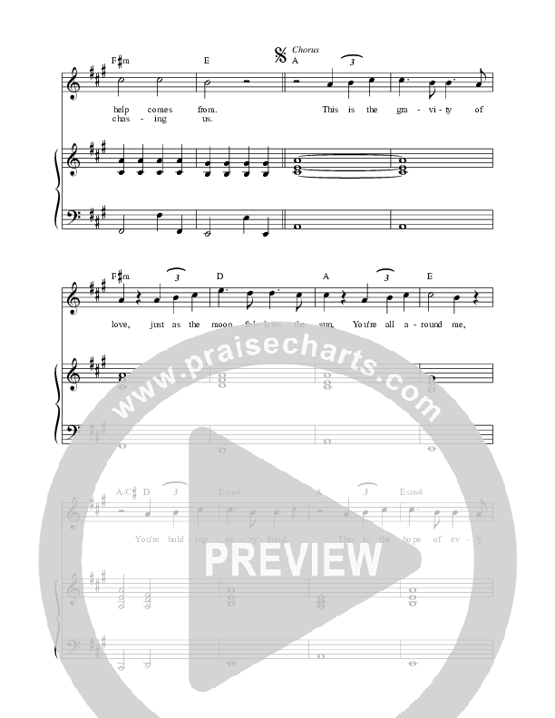 Gravity Of Love  Piano/Vocal (The Brilliance)