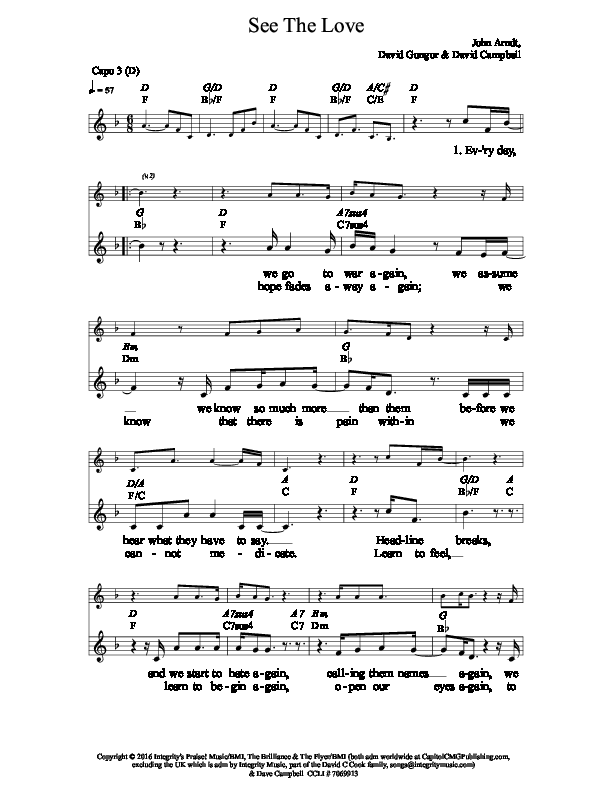 See The Love Lead Sheet (SAT) (The Brilliance)