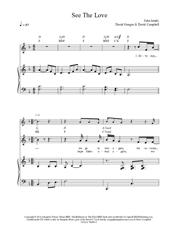 See The Love Piano/Vocal (The Brilliance)