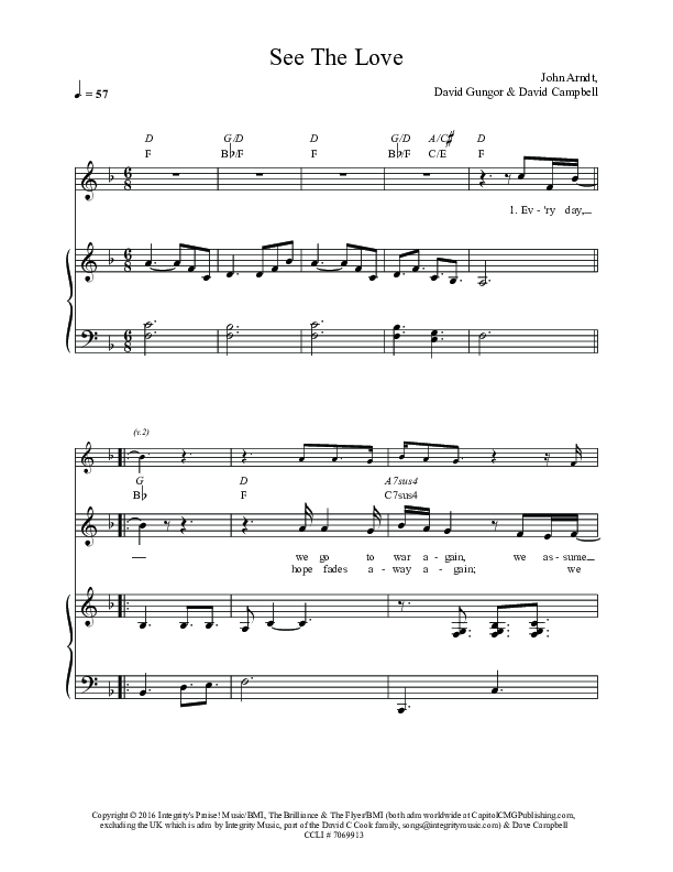 See The Love Piano/Vocal (SATB) (The Brilliance)