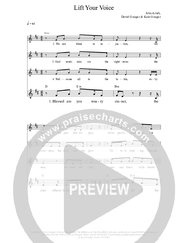 Lift Your Voice Lead Sheet (The Brilliance)