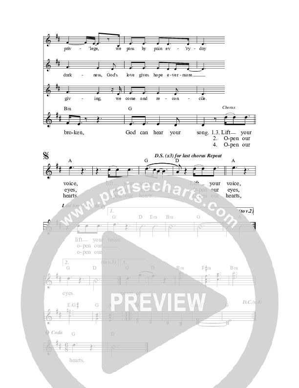 Lift Your Voice Lead Sheet (The Brilliance)