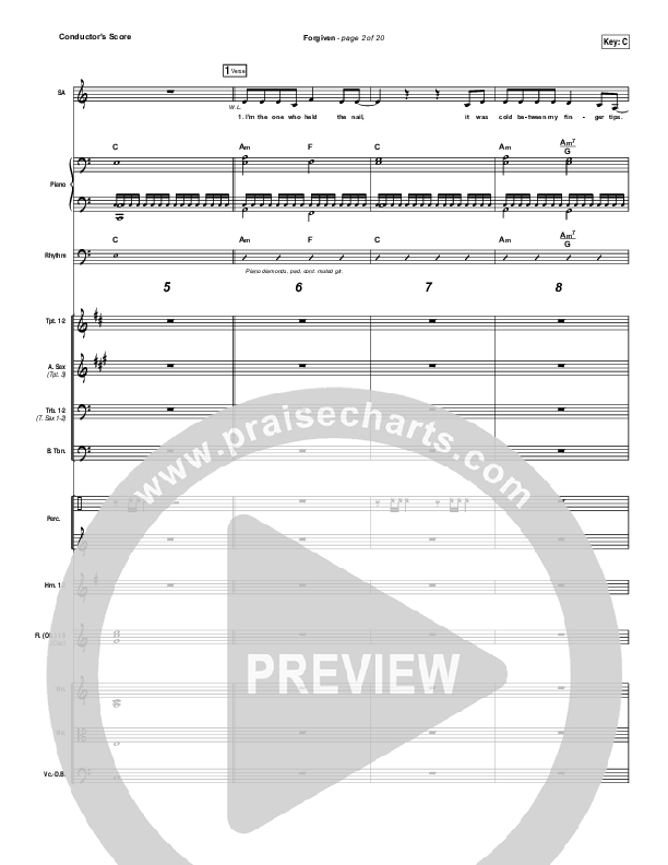 Forgiven Conductor's Score (David Crowder)
