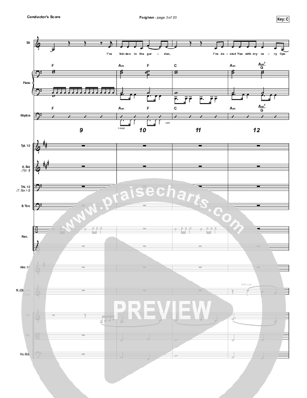 Forgiven Conductor's Score (David Crowder)