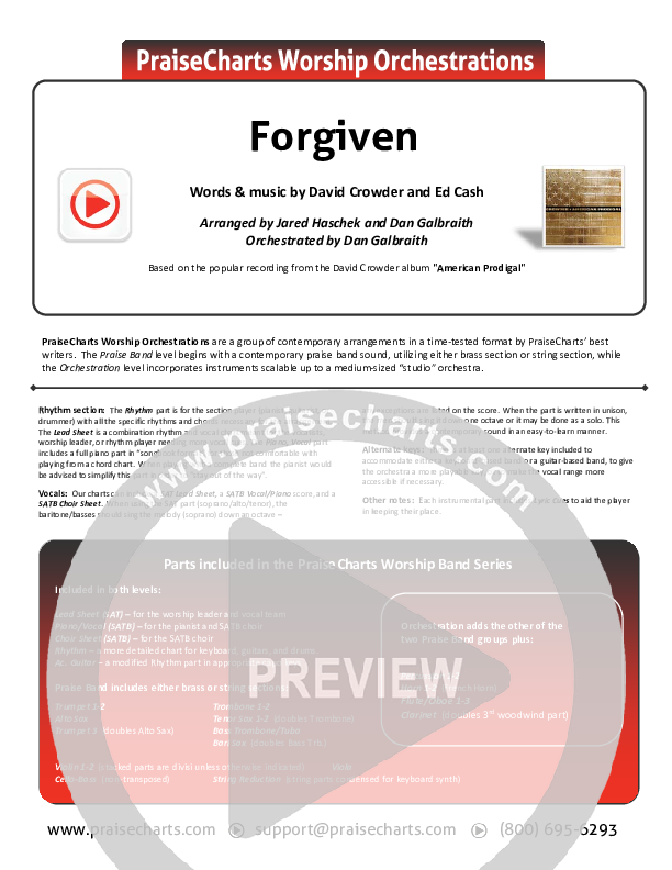 Forgiven Orchestration (David Crowder)