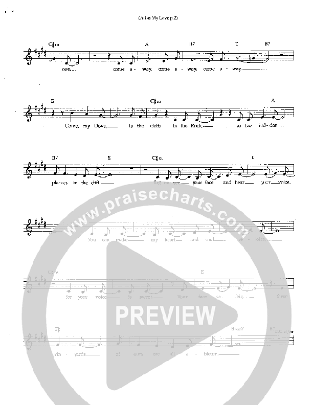 Arise My Love Lead Sheet (Lenny Smith)