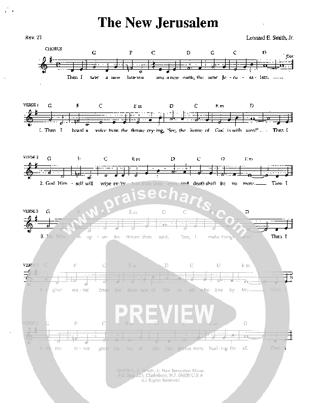 The New Jerusalem Lead Sheet (Lenny Smith)