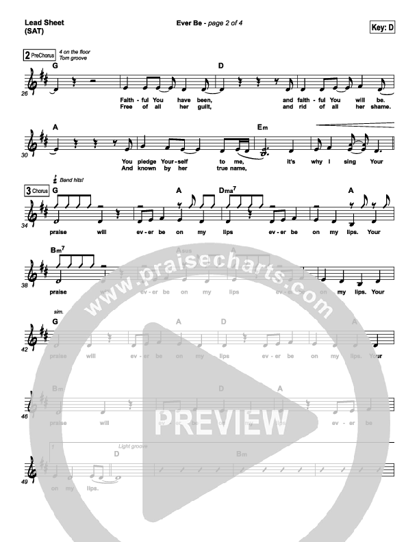 Ever Be Lead Sheet (SAT) (Anthony Evans)