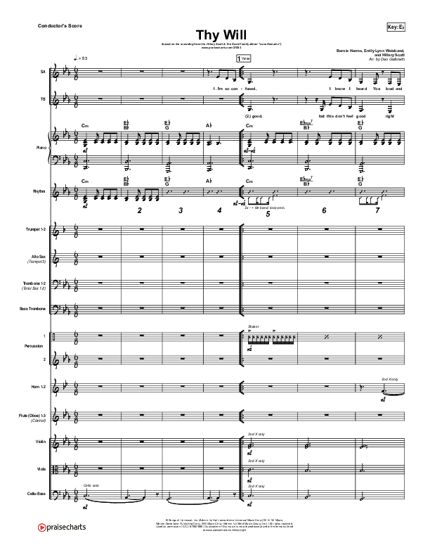 Thy Will Conductor's Score (Hillary Scott / The Scott Family)