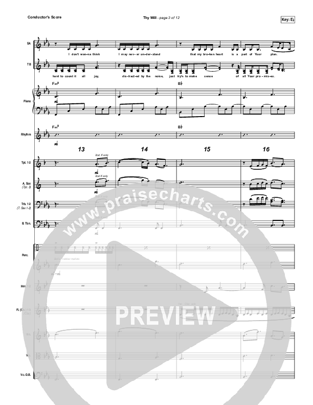 Thy Will Conductor's Score (Hillary Scott / The Scott Family)