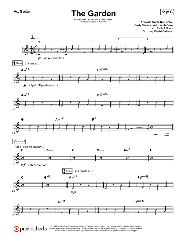 The Garden Acoustic Guitar (Kari Jobe)