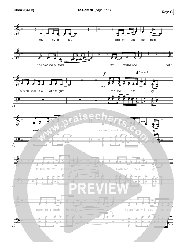 The Garden Choir Vocals (SATB) (Kari Jobe)