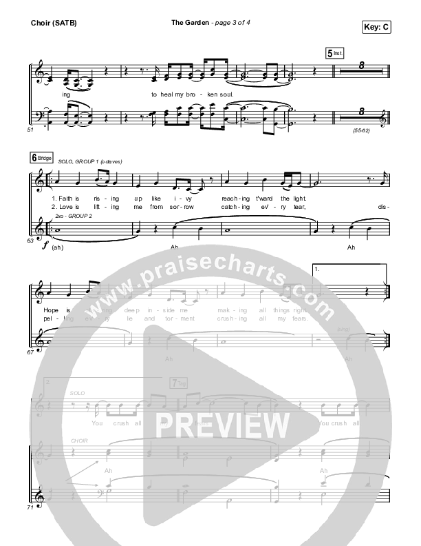 The Garden Choir Vocals (SATB) (Kari Jobe)