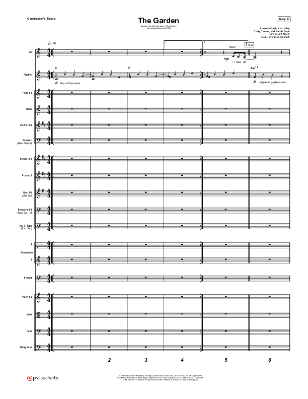 The Garden Conductor's Score (Kari Jobe)