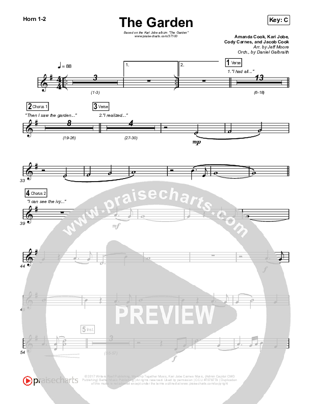 The Garden French Horn 1,2 (Kari Jobe)