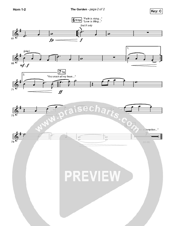 The Garden French Horn 1,2 (Kari Jobe)